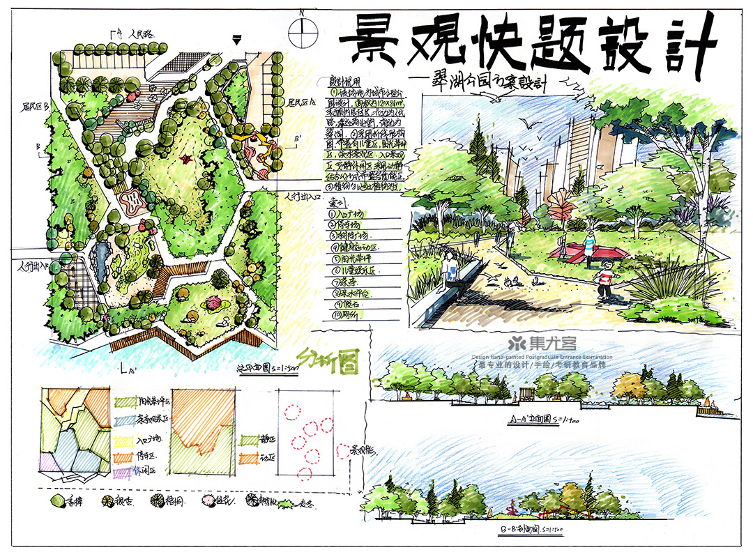 2019年集尤客暑假考研班学生作业展示-景观快题设计5