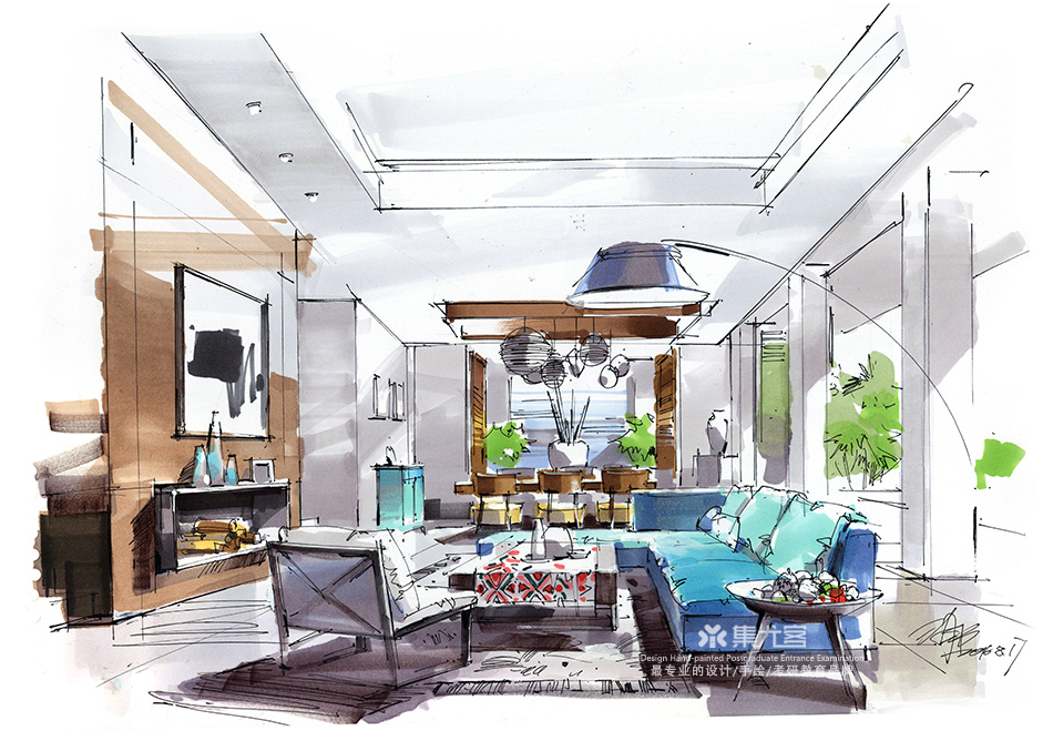 沙沛室内设计手绘作品欣赏一