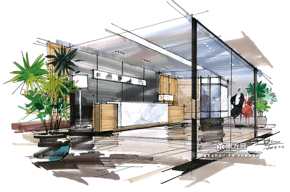 陈红卫的室内马克笔手绘作品欣赏