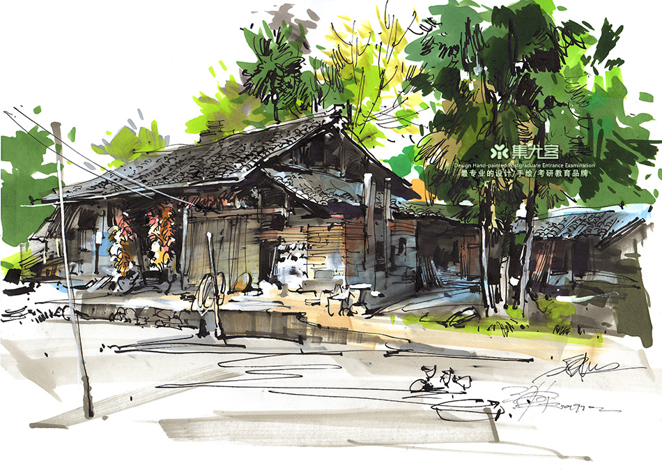 沙沛国内马克笔写生作品欣赏