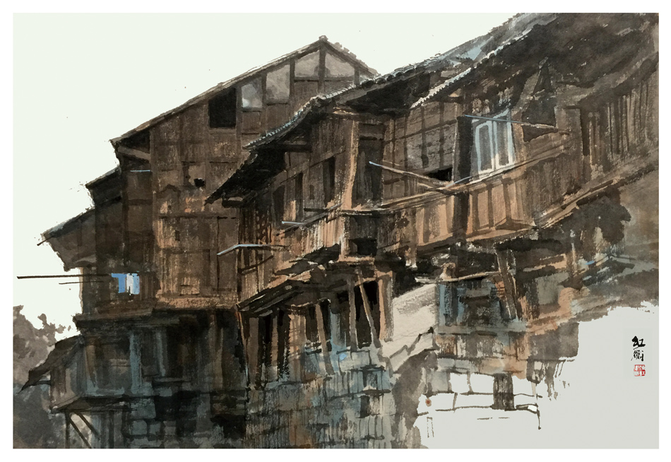 陈红卫南方民居写生作品集