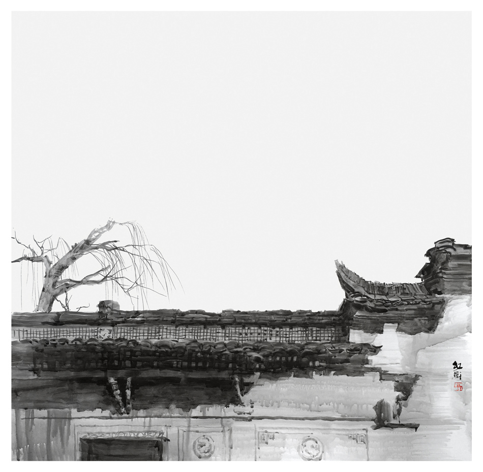 陈红卫民居写生作品画集水墨一